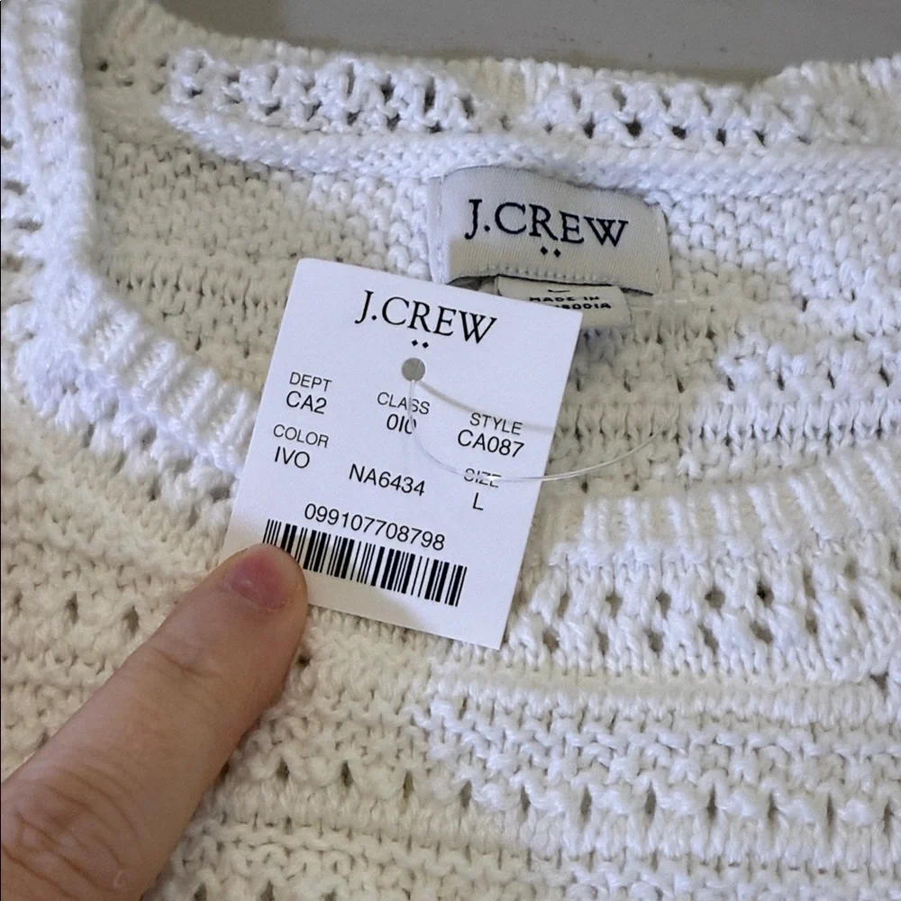 J. Crew Crochet sweater-tank Size Large - Picture 4 of 9